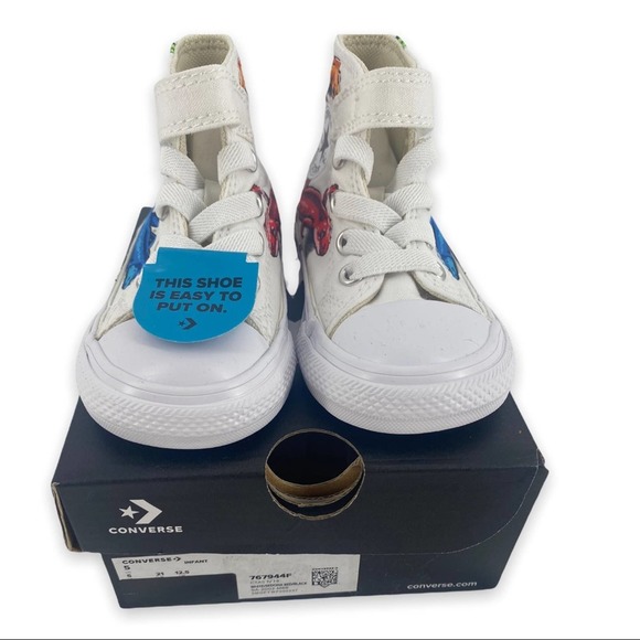 NEW Converse Chuck Taylor All Star 1V Hi Lizard Sneaker Baby Toddler Size 5 - Picture 4 of 9